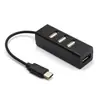 Hub USB Regleta Hub Pequeña 2.0 Mini Pequeño Hub de 4 Puertos Mini Compacto Hub USB Uno a Cuatro