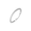 Anillo de plata de ley 925 con diseño de rayas torcidas para mujer, diseño simple de nicho, moderno, personalizable, abierto, J0508