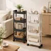 Estantería de almacenamiento para huecos de baño, estantería de almacenamiento móvil de pie para el baño, estante de almacenamiento multifuncional para el hogar y la cocina