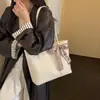 Bolsa Grande Simples Retrô Feminina 2026 Novo Estilo Moda Trabalho Bolsa de Ombro Única Bolsa Tote Relaxada Bolsa Saco