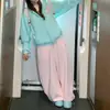 Pantalones de chándal anchos para mujer estilo americano minimalista con bordado de letras, adecuados para bailar y deportes, holgados y versátiles, con caída fluida y dobladillo curvo, pantalones largos casuales