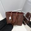 Bolsa Tote de Grande Capacidade, Design de Letras, Bolsa Feminina, Simples e Estilosa para o Dia a Dia, Bolsa de Ombro e de Mão na Moda, Novo Modelo 2025 Bolsa Saco