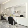 Espejos de Barbería de Moda, Estaciones de Espejo para Salones de Peluquería, Espejos Grandes Largos para Salones de Peluquería, Espejos de Belleza y Peluquería, Montados en la Pared