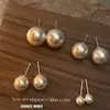 Bessy prata Jennie com brincos de pérola nova moda para o dia a dia brincos versáteis feminino temperamento coreano Rede social orelha