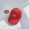 Gorra de Moda Estilo Coreano para Niños y Niñas de Primavera y Verano, Gorra de Béisbol Bordada con Letra M para Bebé, Visera Solar de Dibujos Animados para Hombres y Mujeres