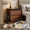 Mesita de Noche de Madera Maciza Dormitorio Hogar 2026 Nuevo Lujo Ligero Sensación de Alta Gama Pequeño Gabinete de Almacenamiento Vintage Moderno Simple
