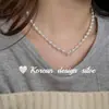 Collar de Plata Brillante S925 de Plata de Ley Estilo Ins Coreano de Nicho de Gama Alta con Cuentas Dobles Envolvente con un Ambiente Elegante y Grácil