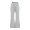 Calças finas de cintura baixa com cordão, microflare, para mulheres, caimento confortável de verão, estilo hot girl slim fit, valorizam a silhueta, calças casuais para casa, comprimento total