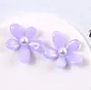 33mm Grande Patch de Flor Gradiente Bicolor Grampo de Cabelo Irregular Sabot Peças de Acessório Estilo Chinês DIY