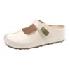 Medias Pantuflas de Moda Cerradas para Mujer, Nuevo Estilo Verano 2026, Sandalias de Deslizamiento para Exteriores, Pantuflas Perezosas de Suela Gruesa de Gama Alta