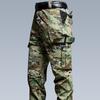 Calça de Trabalho Tática Outdoor em Mesh Antiderrapante Bolso Grande Resistente ao Desgaste Camuflada Proteção do Trabalho Construção