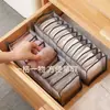 Caja de Almacenamiento para Ropa Interior Ch Compartimento de Cajón de Dormitorio Caja de Almacenamiento para Calcetines Plegable Almacenamiento Artefacto de Almacenamiento para Ropa Interior