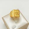 Anillo Cuadrado con Forma de Nube para Hombre de la Tienda de Oro, Versión de Transmisión en Vivo de Xiaohongshu y Douyin, Anillo Abierto Cuadrado con Personaje Dragón de la Fortuna