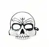 Máscara de Calavera de Halloween Transfronteriza Media Cara Accesorios para Fiesta de Máscaras Máscara Decorativa para el Día de Muertos En Stock
