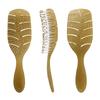 Peine para el cabello de paja de trigo hueco protección ambiental peine para el cabello forma de hoja peine para masaje del cabello