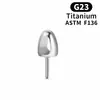 Aleación de titanio F136 accesorios de bala clavo de hueso del oído clavo de labio de titanio G23 pendiente con rosca interna accesorios colgantes joyería DIY