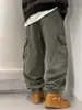 Pantalones de trabajo para niño, colección primavera/otoño 2026, pantalones casuales versátiles para niños mayores, pantalones tipo jogger de corte holgado, deportivos y elegantes