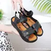 Sandalias para madre de mediana edad mujer Verano nueva moda planas antideslizantes resistentes al desgaste sandalias para mediana edad y ancianos