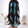 Set de Tres Piezas de Pinzas para el Cabello de Plumas Coloridas Bohemias Pinzas Bb Accesorios para el Cabello de Viaje a Yunnan Tíbet Adornos para el Cabello DIY Adorno para la Cabeza de Año Nuevo para Mujeres