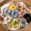 Goma para el pelo tipo scrunchie de color sólido estilo macarrón coreano, Suave y versátil, No daña el cabello, Alta elasticidad, Goma para coleta informal