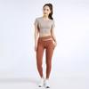 Pantalones de Yoga de Color Contrastante Personalizados de Cintura Alta Conjunto de Ropa para Deportes en Interiores y Fitness Corte Ajustado Elástico Elevación de Glúteos Conjunto de Yoga de Cintura Alta