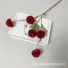 Decoração de Cerimônia de Casamento com Tema Vermelho, Cena de Hotel, Arranjos de Flores, Arranjos de Flores de Teto, Flores Artificiais, Decorações de Casamento