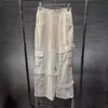 Verano 2024 Nuevo Estilo Estilo Chanel Diseño de Bolsillo Lateral Ligero y Transpirable Pantalones Rectos Torcidos Rectos Rectos para Mujer