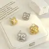 Nuevos Pendientes de Botón de Diamante Rombo de Diseño de Moda Coreana para Niñas, Estilo Europeo y Americano, Versátiles Accesorios de Pendientes de Comercio Exterior