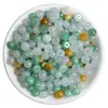 Jade birmano jade bienes A hielo tres colores cuentas de ábaco jade jade artesanías diy cuentas sueltas se pueden usar como accesorios al por mayor