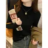 Suéter de Cuello Alto para Mujer 2026 Nuevo Otoño Invierno Tacto de Alta Gama Base Amarilla Top de Punto