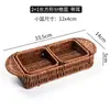 Cesta de picnic de ocio para exteriores de imitación ratán, plato de frutas, cesta con compartimentos para snacks, cesta para frutos secos, cesta para almacenamiento de snacks para sala de estar