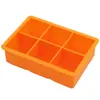 Venda Quente Transfronteiriça 6 Cubos de Gelo Bebida Fria Whisky Molde de Cubo de Gelo Caixa de Gelo Quadrada Doméstica Congelado Silicone Cubo de Gelo