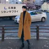 Comercio Exterior 2026 Otoño/Invierno Abrigo de Lana de Longitud Media de Doble Botonadura para Hombre Estilo Coreano Moderno Holgado Chaqueta de Lana hasta la Rodilla