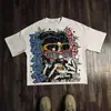 Tops Vintage Unissex de Tamanho Europeu Transfronteiriços Streetwear Hip-Hop Camisetas de Manga Curta Roupas Casuais Moda de Verão