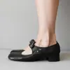 Comercio Exterior 2026 Primavera Estilo Europeo y Americano Tacón Bajo 40-43 Correa de Hebilla Zapatos de Salón Poco Profundos