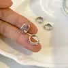 Aretes de Aro de Encaje para Mujer, Diseño de Nicho, Aretes Brillantes de Circonita Diamante, Aretes, Aretes Elegantes, Nuevo Estilo 2025