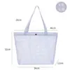 Bolsa de playa de malla, bolsa de compras portátil, bolsa de almacenamiento, bolso de hombro, bolsa de malla de mano, bolsa plegable, bolsa de almacenamiento de viaje