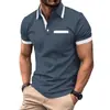 Ins europeo y americano transfronterizo 2026 AliExpress Amazon color liso para hombre con botones polo deportivo dropshipping
