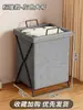 Cesta de ropa sucia, contenedor de almacenamiento plegable para uso doméstico, cubo de lavandería para dormitorio con tapa, contenedor de ropa sucia para baño, alto valor estético