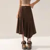 Falda Irregular Vintage Tendencia Otoño 2026 Nuevo Diseño Adelgazante Línea A Acampanada Falda 13881