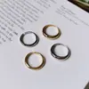 JZ47 Diseño de Nicho Plata de Ley 925 Glaseado Mínimo Plata Lisa Anillo Chapado en Oro para Mujeres Estilo Celebridad de Internet Anillo Simple
