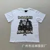 Camiseta de Manga Corta con Estampado de Letras Hip-Hop Americano Synaworld para Hombre, Top Casual Holgado de Cuello Redondo Estilo Europeo y Americano, Verano