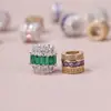 Cuentas de cubo de circón incrustadas en oro de 18 quilates para pulsera de ruedas DIY, collar, accesorios de joyería hechos a mano con cuentas, venta al por mayor