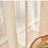 Cortina de gaze leve estilo francês-americano, cortina de gaze de luxo Advanced Sense para janela, sala de estar, quarto, cortina de gaze perolada Dream 2024, nova