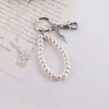 Cadena de perlas de jade sintético colgante de llave DIY hecho a mano casero para bolso muñeca colgante decorativo material de joyería accesorios