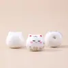 Gato de la Suerte de Cerámica de Colores con Cuentas DIY Hecho a Mano Lindo Accesorios de Gato de Cerámica Agujero Vertical Pulsera Cuentas Sueltas Materiales Colgante