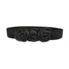 Nuevo Cinturón Ancho de Flor Cincha de Cintura Decoración Versátil Flor Grande Elástico para Mujer Adorno de Cintura Traje de Actuación Flor de Cintura