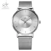 Shegnke K0059 Relógio Feminino Moderno Estiloso Simples Pulseira de Malha Mostrador Relógio a Quartzo