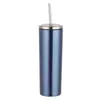 Taza Termo Portátil para Coche de 20 oz Sublimación Termo de Acero Inoxidable 304 Recubierto con Tapa de Popote Taza Recta Venta al por Mayor
