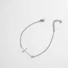 Pulseira de Pingente Cruz Geométrica Cortada em Aço Inoxidável Atacado do Fabricante com Pulseira de Corda Vermelha e Preta Ajustável